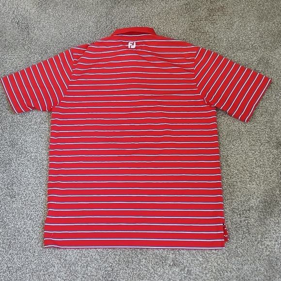 FootJoy Striped Casual Golf Polo Shirt Men's Size Large - Picture 2 of 4